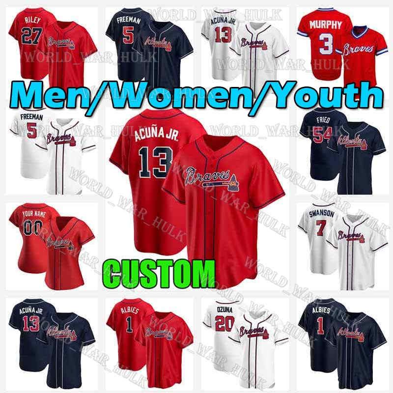 Atlanta Jersey 13 Ronald Acuna Jr. 5 Freddie Freeman Dansby Swanson 3 Dale Murphy 1 Ozzie Albies Max Fried Custom Men Women Kids, Blue;black
Atlanta Jersey 13 Ronald Acuna Jr. 5 Freddie Freeman Dansby Swanson 3 Dale Murphy 1 Ozzie Albies Max Fried Custom Men Women Kids, Blue;black