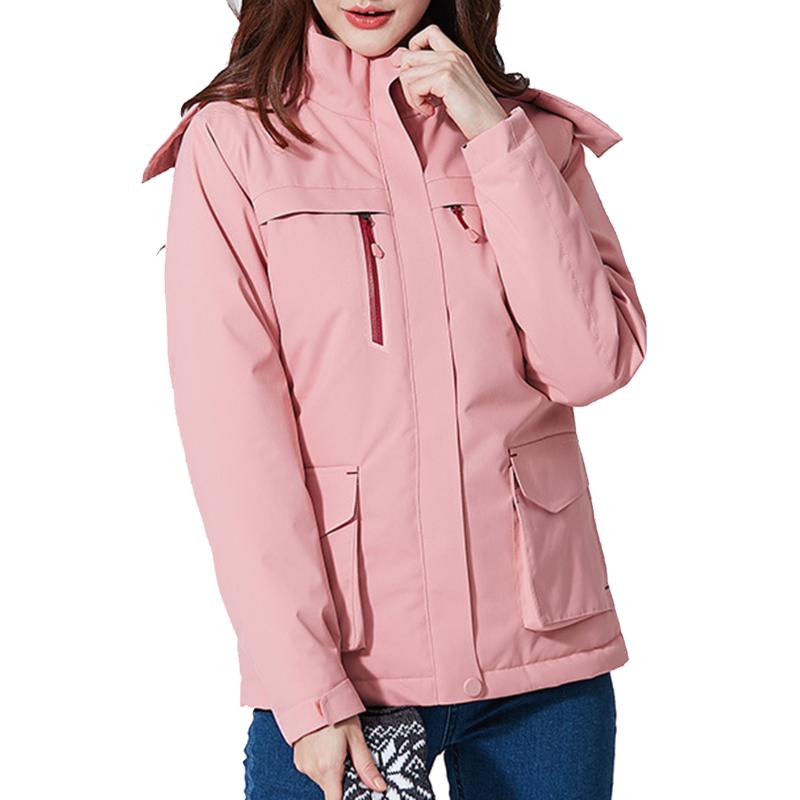 Man Women Heated Jacket USB Charging Cold-Proof Winter Thermal Warm Black Electric Coat Men's Jackets