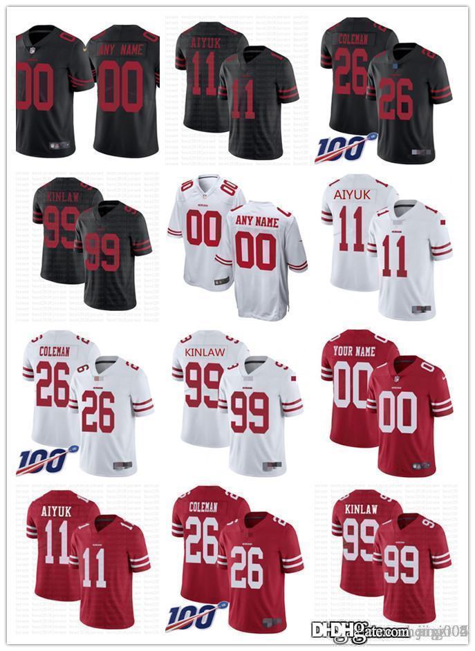 Men Women YouthSan Francisco49ers11 Brandon Aiyuk 99 Javon Kinlaw 26 Tevin Coleman custom red Black White Football Jerseys, Colour
Men Women YouthSan Francisco49ers11 Brandon Aiyuk 99 Javon Kinlaw 26 Tevin Coleman custom red Black White Football Jerseys, Colour