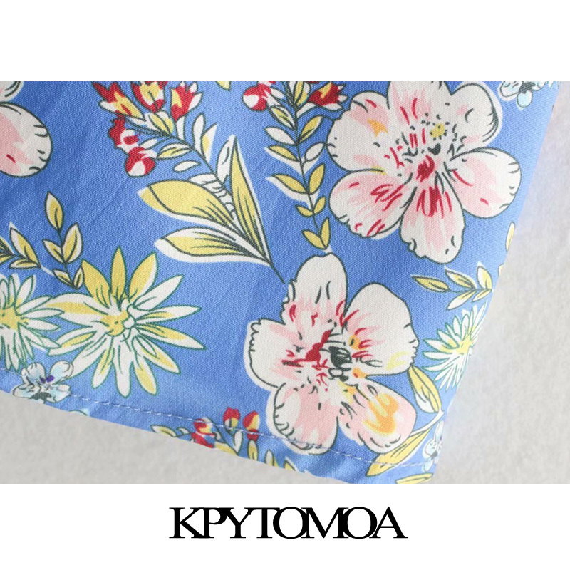 Women Chic Fashion Floral Print Mini Dress Backless Zipper Puff Sleeves Female Dresses Vestidos Mujer 210420