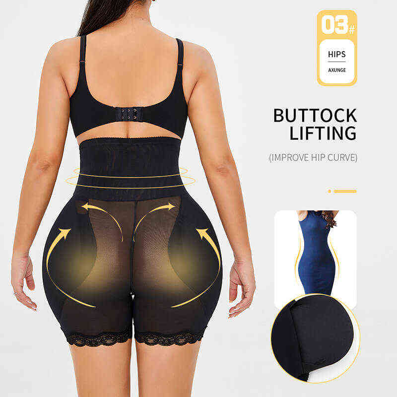 Tummy Control High Waist Shaping Panty Butt and Hip Pads Tummy Tuck Panties Tummy Control Underwear High Waisted Slimming Panty 211112
