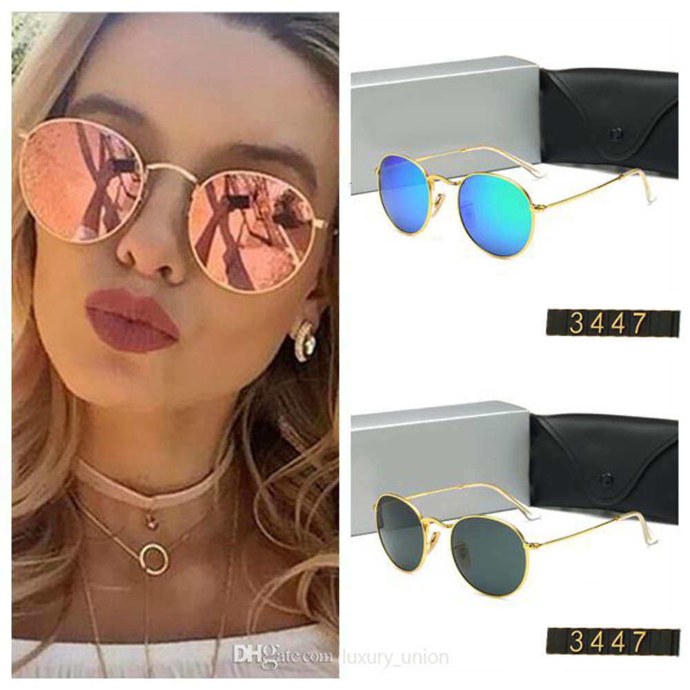 Classic Round Sunglasses Brand Design UV400 Eyewear Metal Gold Frame Sun Glasses Men Women Mirror 3447 Sunglasses Polaroid Fashion glass, White;black
Classic Round Sunglasses Brand Design UV400 Eyewear Metal Gold Frame Sun Glasses Men Women Mirror 3447 Sunglasses Polaroid Fashion glass, White;black