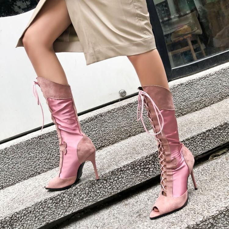 Sandals Wind High Tube Women's Shoes Spring And Autumn Cool Boots Sexy Nightclub Splicing Pink Blue Fish Mouth Large 40-46, Black
Sandals Wind High Tube Women's Shoes Spring And Autumn Cool Boots Sexy Nightclub Splicing Pink Blue Fish Mouth Large 40-46, Black