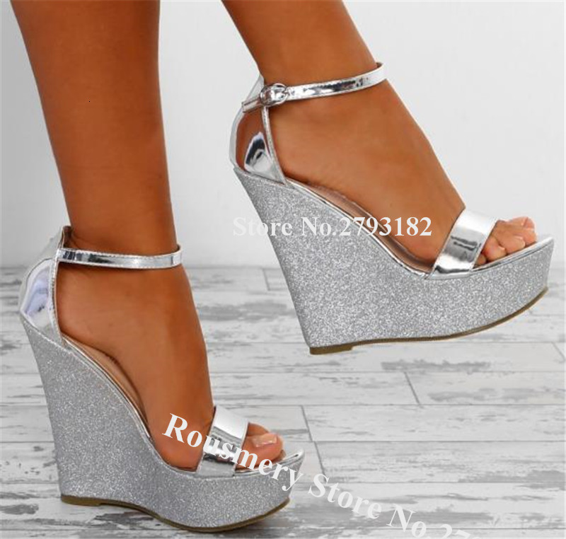sandals open silver wedge sandals of the high ankle platform a strap glitter shoes summer dress wn8p, Black
sandals open silver wedge sandals of the high ankle platform a strap glitter shoes summer dress wn8p, Black