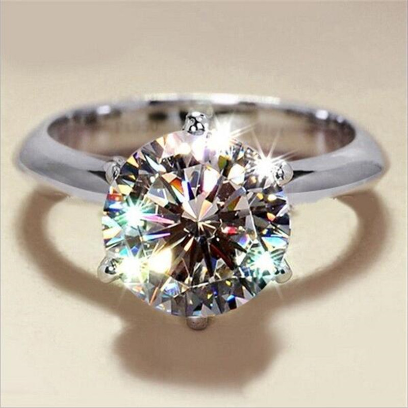 Rulalei Brand Classical Six Claw Jewelry Real 925 Sterling Silver Round Cut White Topaz CZ Diamond Gemstones 1CT Eternity Women Wedding Bridal Ring Never Fade
Rulalei Brand Classical Six Claw Jewelry Real 925 Sterling Silver Round Cut White Topaz CZ Diamond Gemstones 1CT Eternity Women Wedding Bridal Ring Never Fade