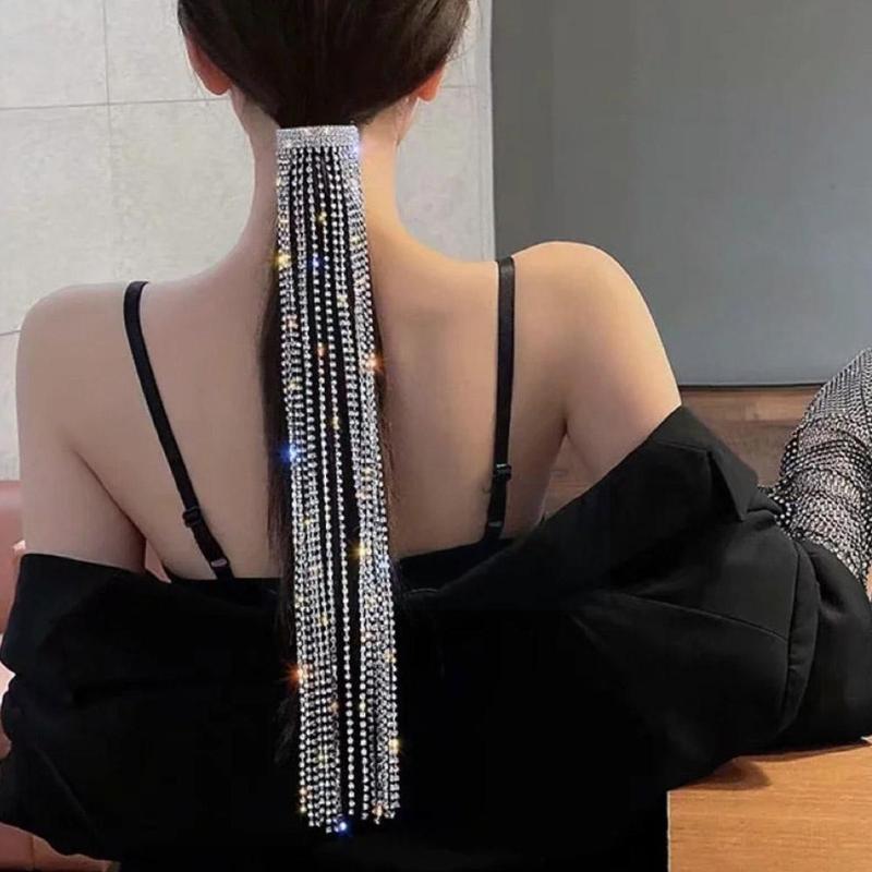Hair Clips & Barrettes Night Queen Shiny Full Rhinestone Long Chain Tassel Hairpins Crystal Holder For Women Sexy Pary Nightclub Z7, Golden;silver
Hair Clips & Barrettes Night Queen Shiny Full Rhinestone Long Chain Tassel Hairpins Crystal Holder For Women Sexy Pary Nightclub Z7, Golden;silver