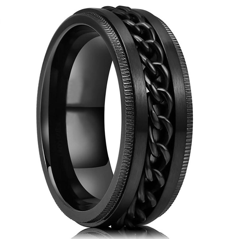 Wedding Rings Fashion 8Mm Stainless Steel For Men Ring Rotatable Vintage Punk Black Party Couple Jewelry
Wedding Rings Fashion 8Mm Stainless Steel For Men Ring Rotatable Vintage Punk Black Party Couple Jewelry
