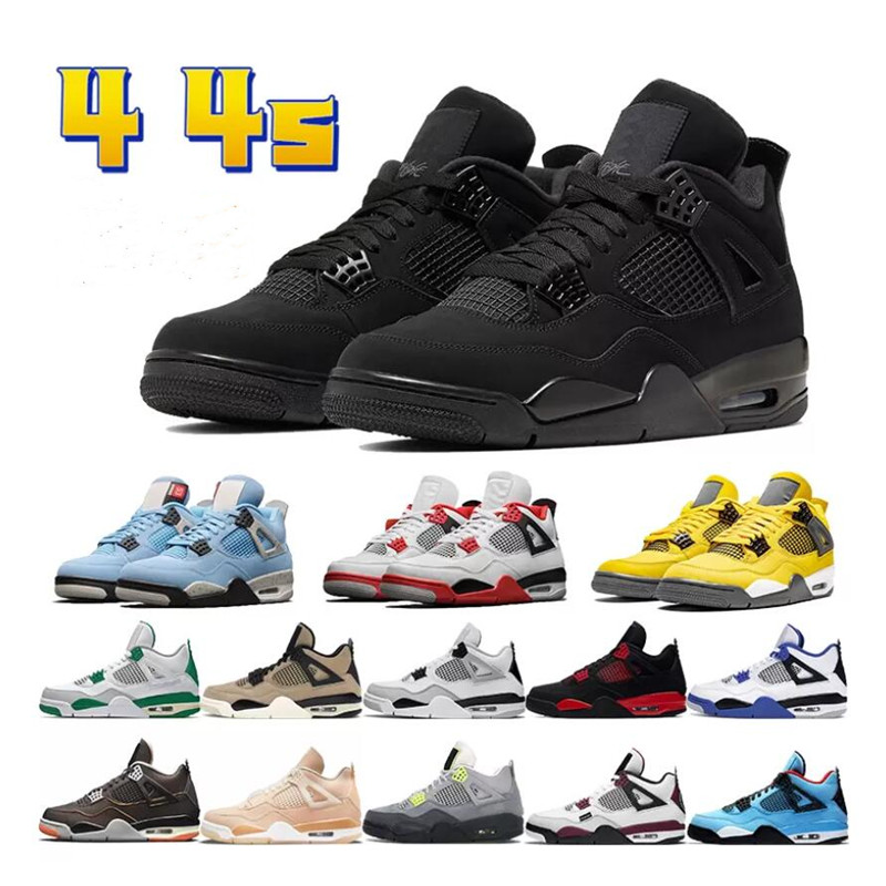 Men High Jumpman 4 4s Basketball Shoes Black Cat White Rush Violet Metallic Bordeaux Dark Mocha UNC University Red Blue Purple SE Neon Athle
Men High Jumpman 4 4s Basketball Shoes Black Cat White Rush Violet Metallic Bordeaux Dark Mocha UNC University Red Blue Purple SE Neon Athle