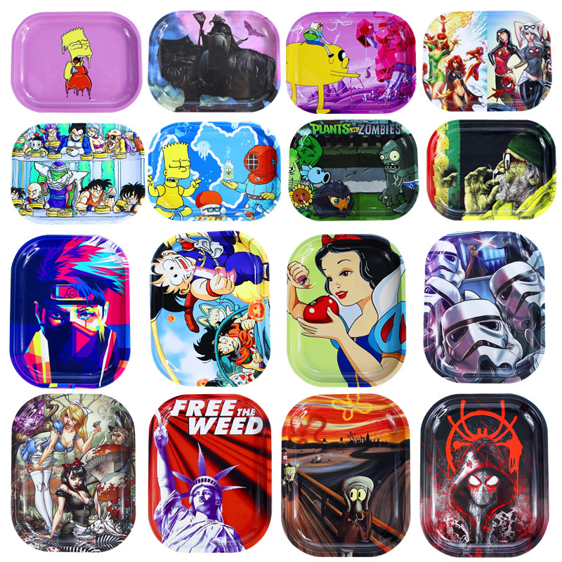 Multi Styles Smoking Metal Rolling Trays 18x14cm Cartoon Tobacco Tin Plate With Cover for Cigarette Herb Operation Roll Tray Storage Plates
Multi Styles Smoking Metal Rolling Trays 18x14cm Cartoon Tobacco Tin Plate With Cover for Cigarette Herb Operation Roll Tray Storage Plates
