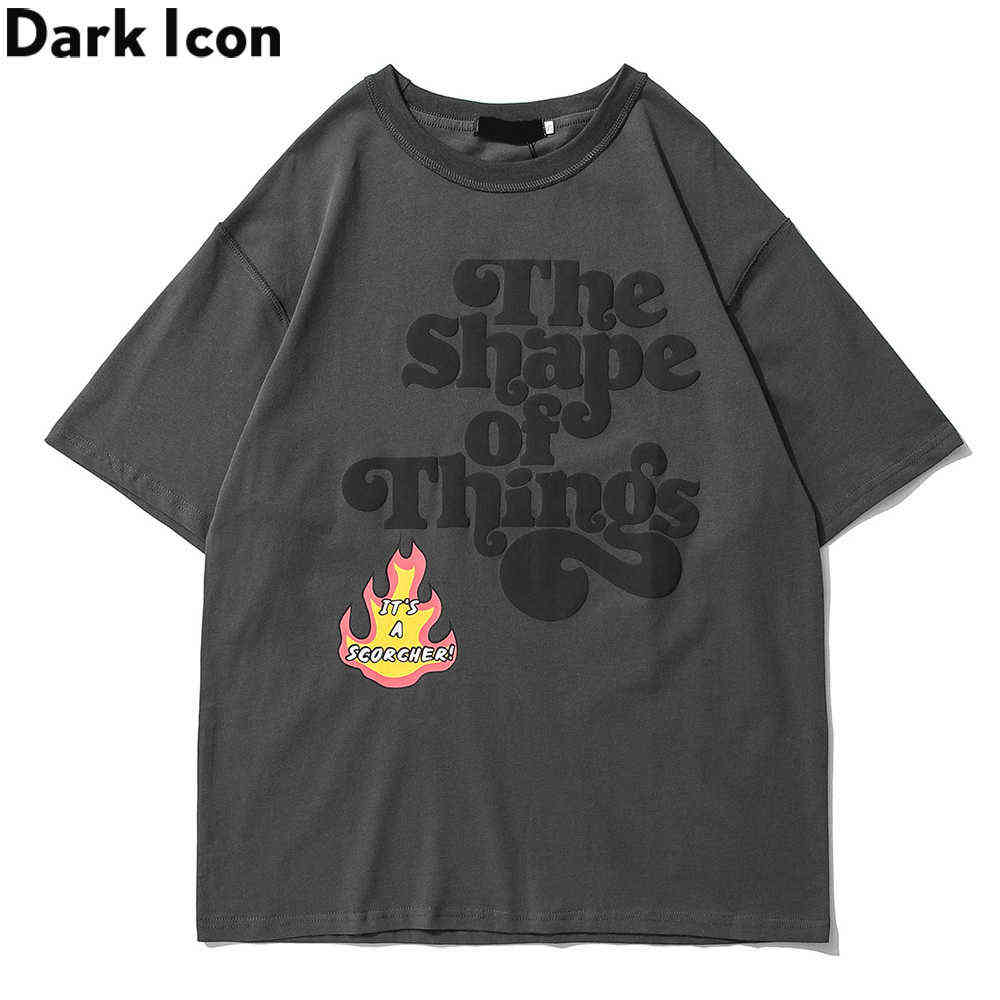 Letters Flame Streetwear Men's T-shirt Short Sleeve Summer Oversized Tshirts for Man Male Top Grey Khaki 210603
Letters Flame Streetwear Men's T-shirt Short Sleeve Summer Oversized Tshirts for Man Male Top Grey Khaki 210603