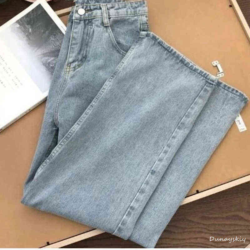 Streetwear High Waist Women's Fashion Jeans Woman Girls Women Wide Leg Pants Trousers Female Jean Femme Denim Bagge Mom Jeans 211206