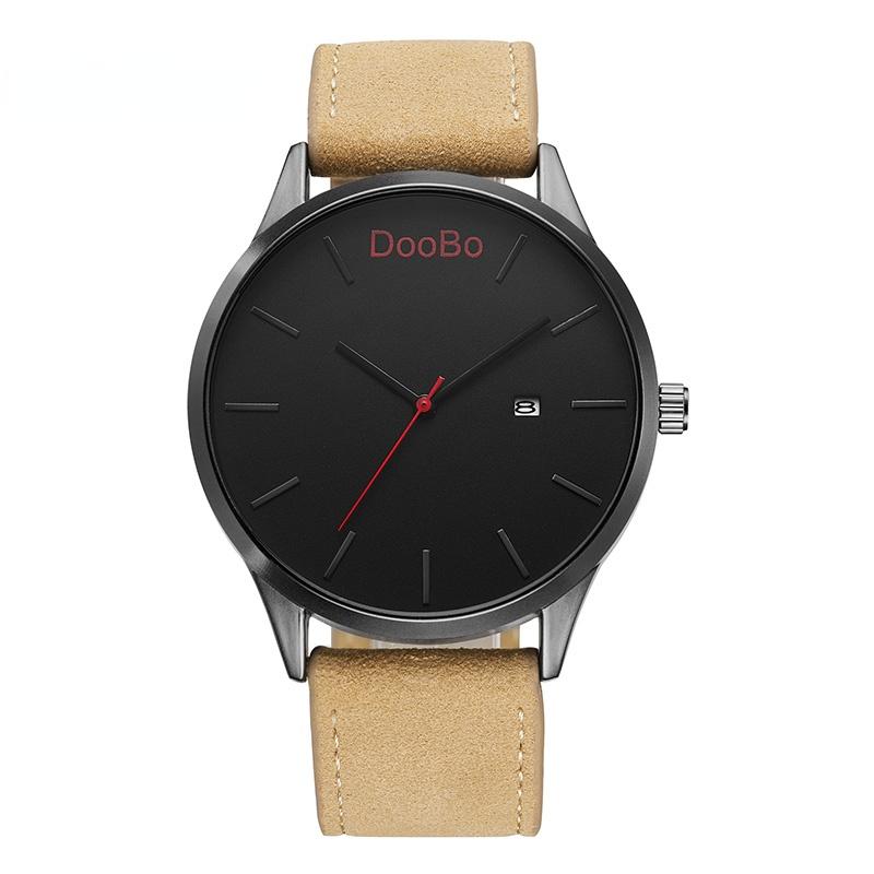 Wristwatches Cool Watch Mens Casul Watches Top Calendar Business Men's Men Clock Erkek Kol Saati Relogio Masculino, Brown