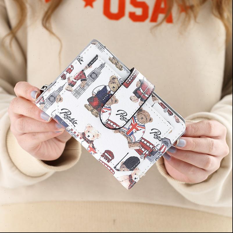 female short wallet korea cartoon bear cute simple buckle student small fresh mini zipper wallets purse money bag, Red;black
female short wallet korea cartoon bear cute simple buckle student small fresh mini zipper wallets purse money bag, Red;black
