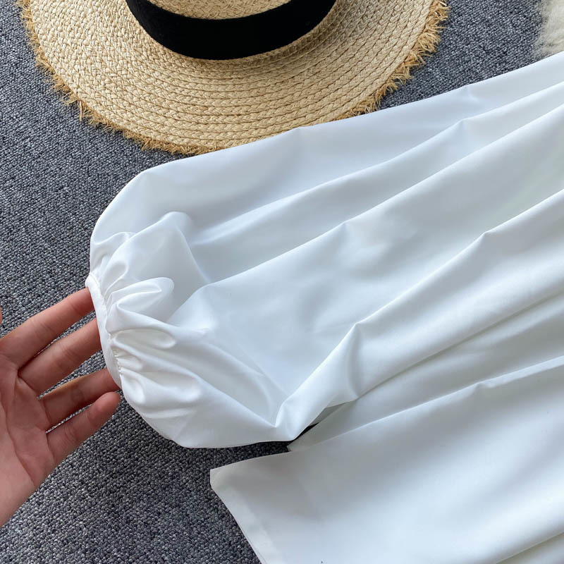 Nomikuma Sweet Bowknot Women Blouse Korean Lantern Long Sleeve O-neck Shirt Spring Autumn New Causal Blusas Mujer 6D742 210427