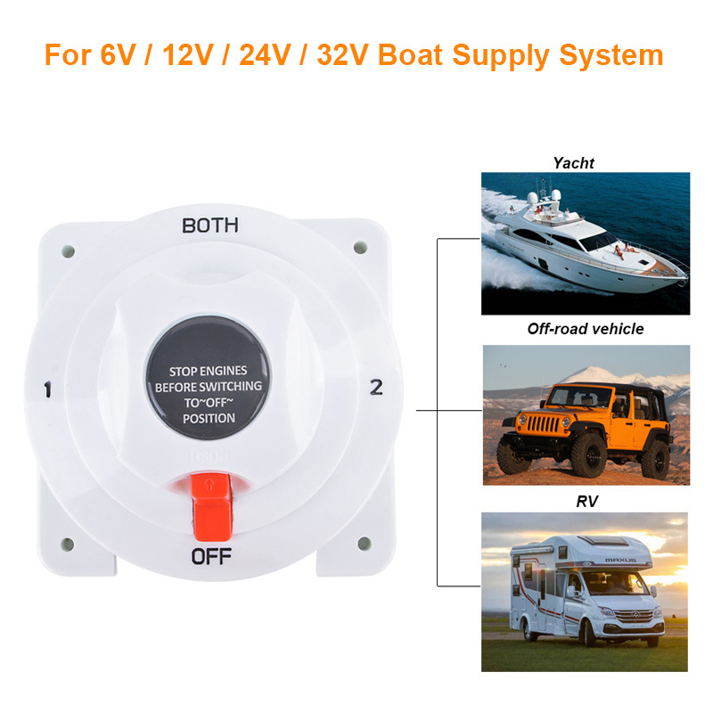 4 Way Selection Switch Selector Marine Switches Battery Engine Start on Off System for Boat RV Universal 6V-32V