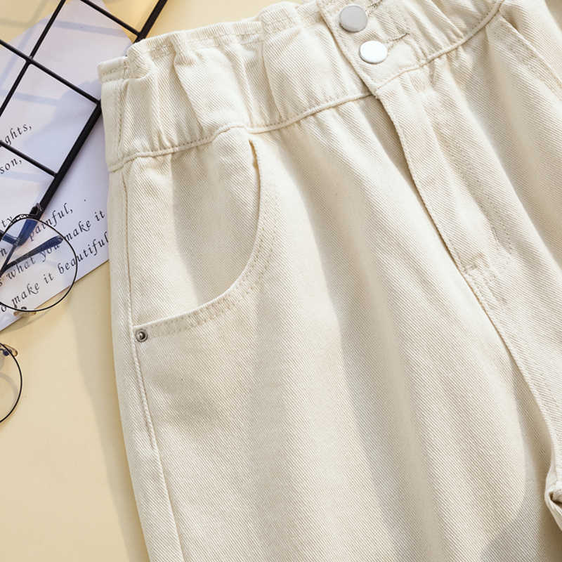 Women's Jeans Plus Size High Waist Harem Denim Pants Baggy Femme Vintage Straight Trouser Casual Oversize Mom 210922