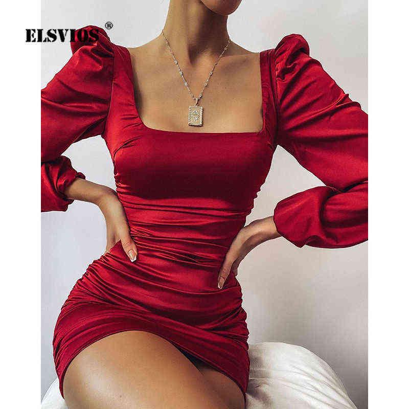 Sexy Slim Square Collar Mini Dress Zipper Shirring Folds Long Sleeve Buttocks Dress Autumn Women New Elegant Solid Party Dresses G1223, 02 pink
Sexy Slim Square Collar Mini Dress Zipper Shirring Folds Long Sleeve Buttocks Dress Autumn Women New Elegant Solid Party Dresses G1223, 02 pink