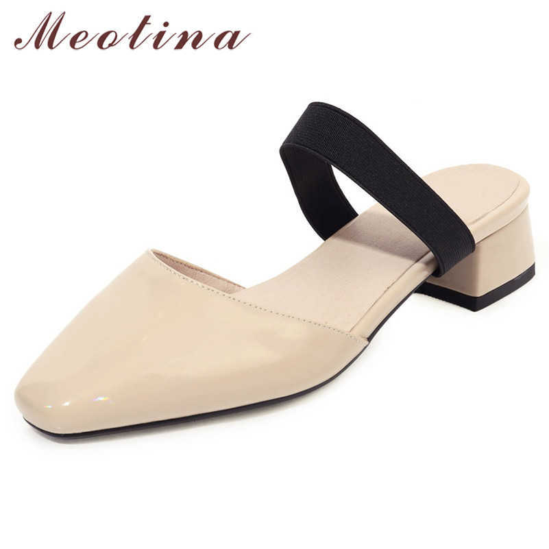 Meotina Pumps Women Mid Heels Mules Shoes Square Toe Thick Heel Shallow Footwear Summer Female Shoes Beige Black Large Size 210608
Meotina Pumps Women Mid Heels Mules Shoes Square Toe Thick Heel Shallow Footwear Summer Female Shoes Beige Black Large Size 210608