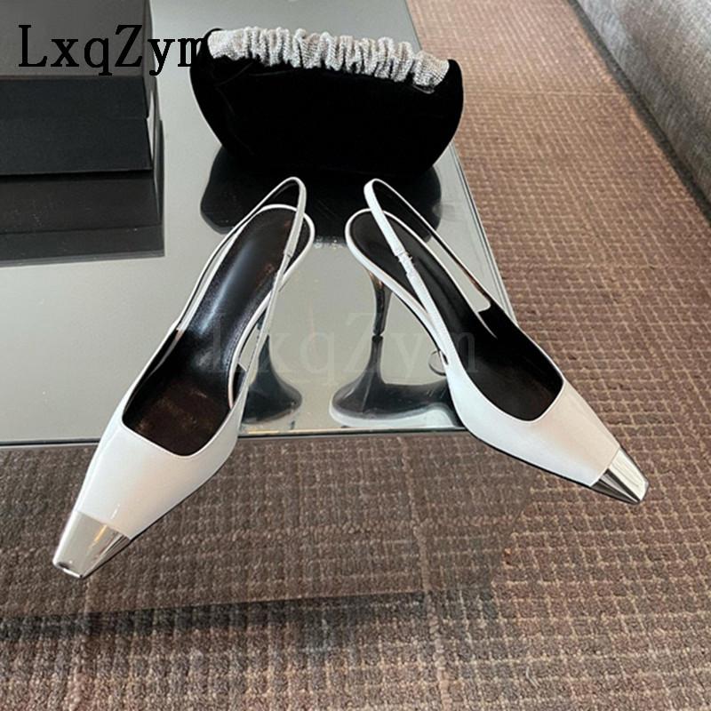 Dress Shoes Metal Toe Women Pumps High Heels Party Ladies Genuine Leather Black Slingbacks Summer Woman, Matte leather 9 cm
Dress Shoes Metal Toe Women Pumps High Heels Party Ladies Genuine Leather Black Slingbacks Summer Woman, Matte leather 9 cm
