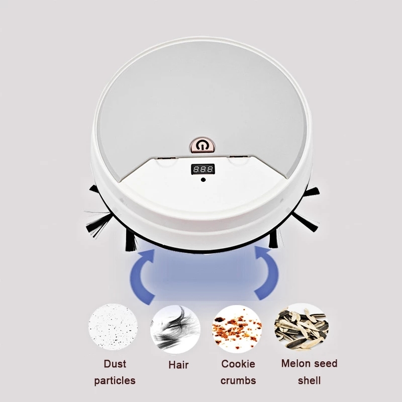 Home Multifunctional USB With Remote Control Water Tank Intelligent Sweeping Robot Three In One Three Gear Adjustment