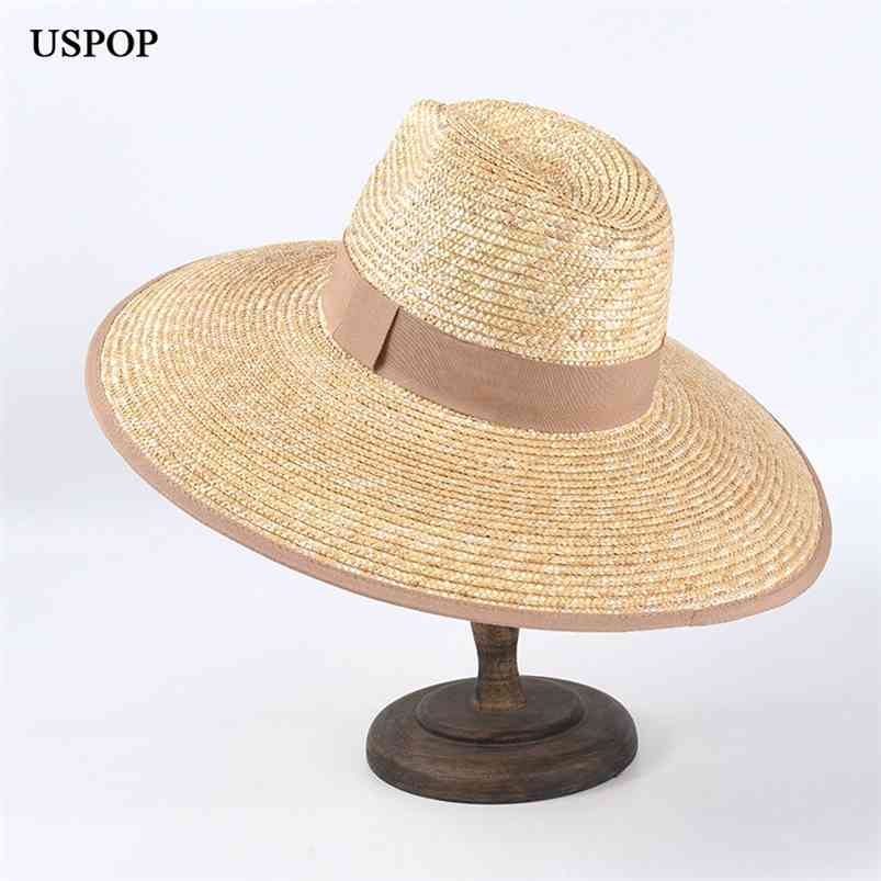 USPOP summer hats women wide brim sun natural wheat straw rimmed jazz crown 210608, Black
USPOP summer hats women wide brim sun natural wheat straw rimmed jazz crown 210608, Black