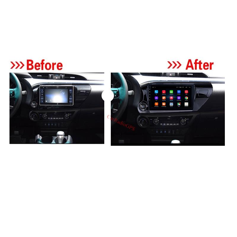 10.1 Inch car dvd Radio Player for TOYOTA HILUX 2016-2018 Left Hand Driving with Steering Wheel Control GPS Navigation Android