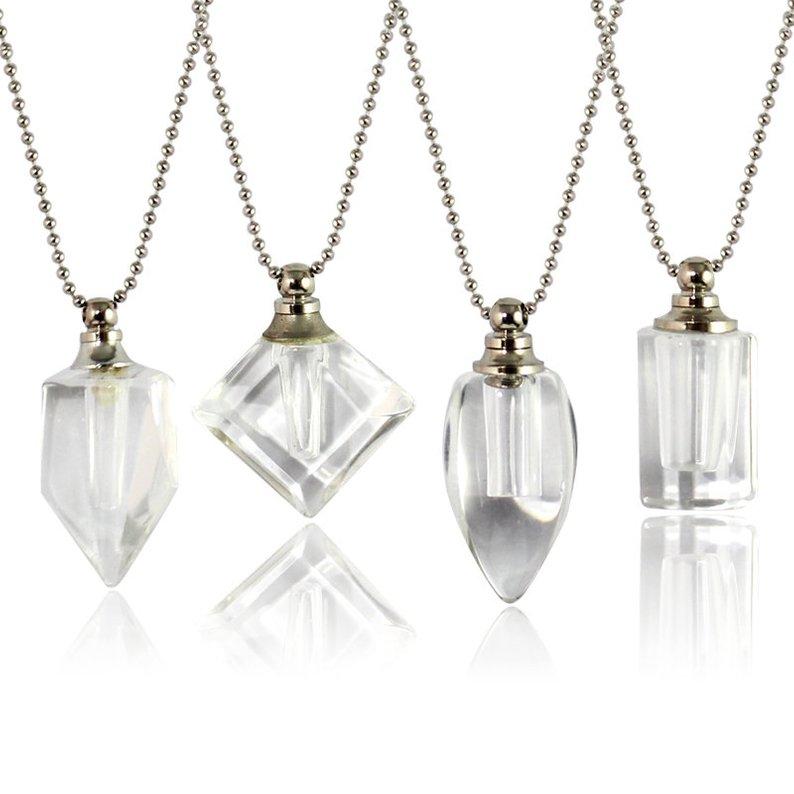 Pendant Necklaces 2PCS Clear Crystal Vials Urn Jewelry Cremation Necklace For Ashes
Pendant Necklaces 2PCS Clear Crystal Vials Urn Jewelry Cremation Necklace For Ashes