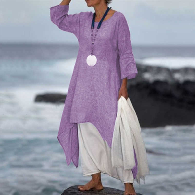 Summer Autumn Plus Size Dresses Women 5XL Loose long Vintage Dress Boho Shirt Dress Maxi Robe Fashion Female 210630