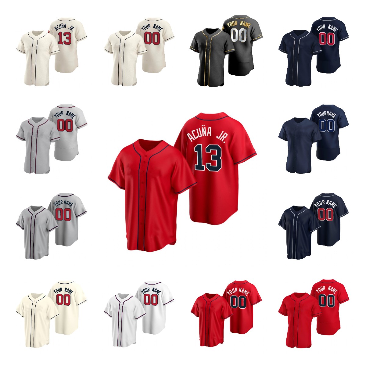 Custom Atlanta Baseball Jerseys Ronald Acuna Jr Freddie Freeman Dansby Swanson Ozzie Albies Chipper Jones Austin Riley Charlie Morton Anderson, As picture
Custom Atlanta Baseball Jerseys Ronald Acuna Jr Freddie Freeman Dansby Swanson Ozzie Albies Chipper Jones Austin Riley Charlie Morton Anderson, As picture