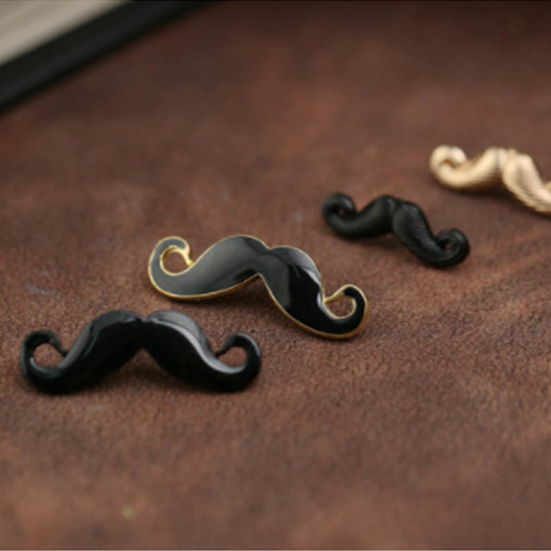 Moustache Forme MÃ©Tal Noir Barbe Enfants Revers Mignon Broches Broche Accessoi…