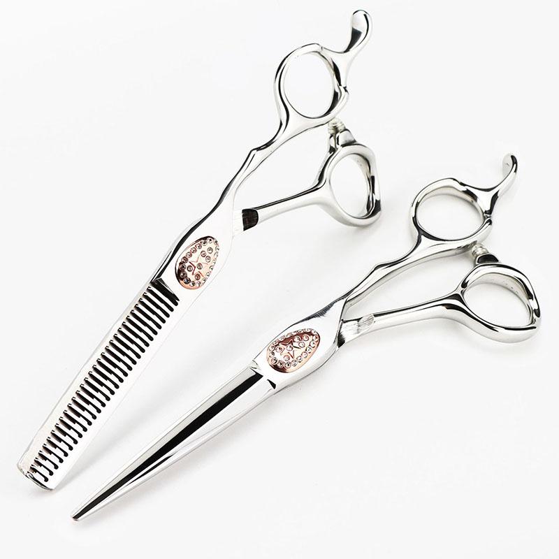 Hair Scissors 6 Inch Professional Japan 440C Hairdressing Barber Thinning Cutting Shears For