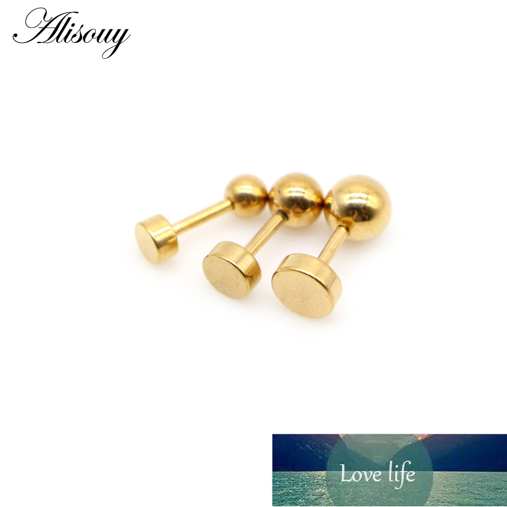 Alisouy 2pcs Stainless Steel Gold Color Ball Round screw Ear Stud Earrings for Women Men Baby/Kid 4mm/5mm/6mm Piercing Jewelry Factory price expert design Quality
Alisouy 2pcs Stainless Steel Gold Color Ball Round screw Ear Stud Earrings for Women Men Baby/Kid 4mm/5mm/6mm Piercing Jewelry Factory price expert design Quality