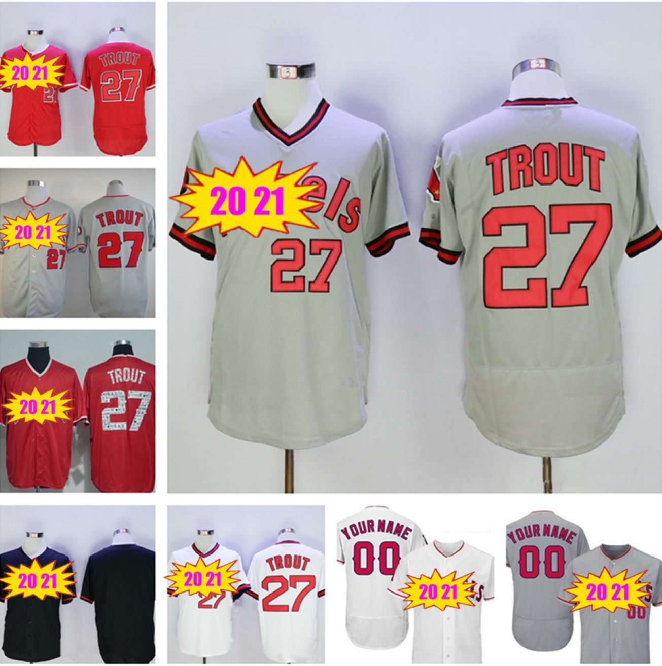 Custom Retro Anaheim Stitched Baseball Jersey Mens 5 Albert Pujols 27 Mike Trout 32 Josh Hamilton Men All Sewn Embroidered Jerseys, Color 5
Custom Retro Anaheim Stitched Baseball Jersey Mens 5 Albert Pujols 27 Mike Trout 32 Josh Hamilton Men All Sewn Embroidered Jerseys, Color 5