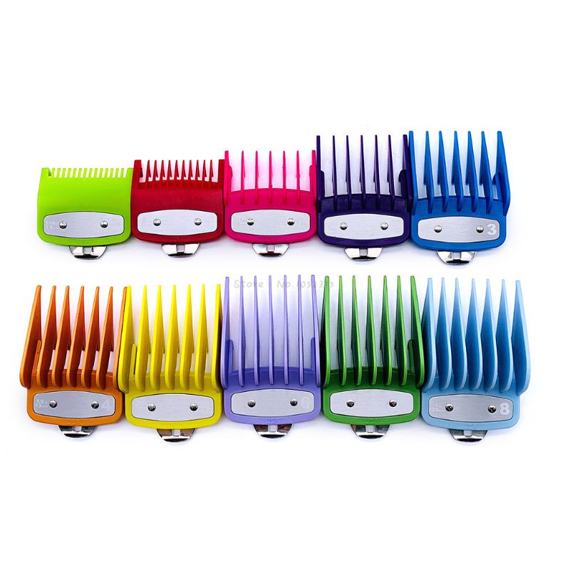 Colorful Cutting Guide Comb Multiple Sizes Metal Limited Combs Hair Clipper Cutting Tool
Colorful Cutting Guide Comb Multiple Sizes Metal Limited Combs Hair Clipper Cutting Tool