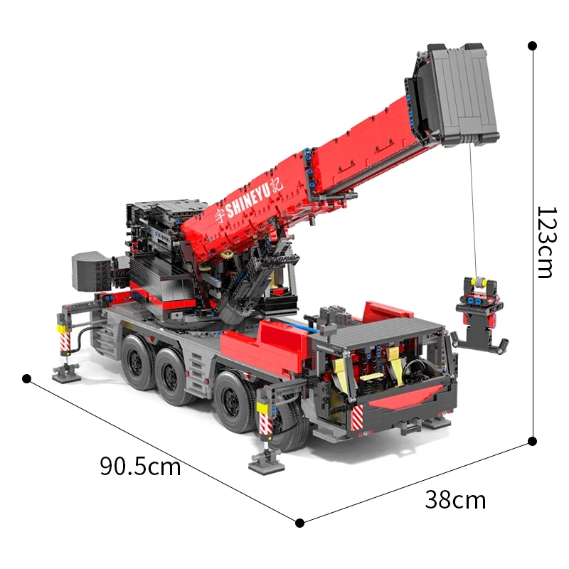 Mobile Crane Tow Truck Model Building Blocks High-Tech APP Control Motorized City Bricks MOC-29848 22003 Rescue Car Children Birthday Toys Christmas G