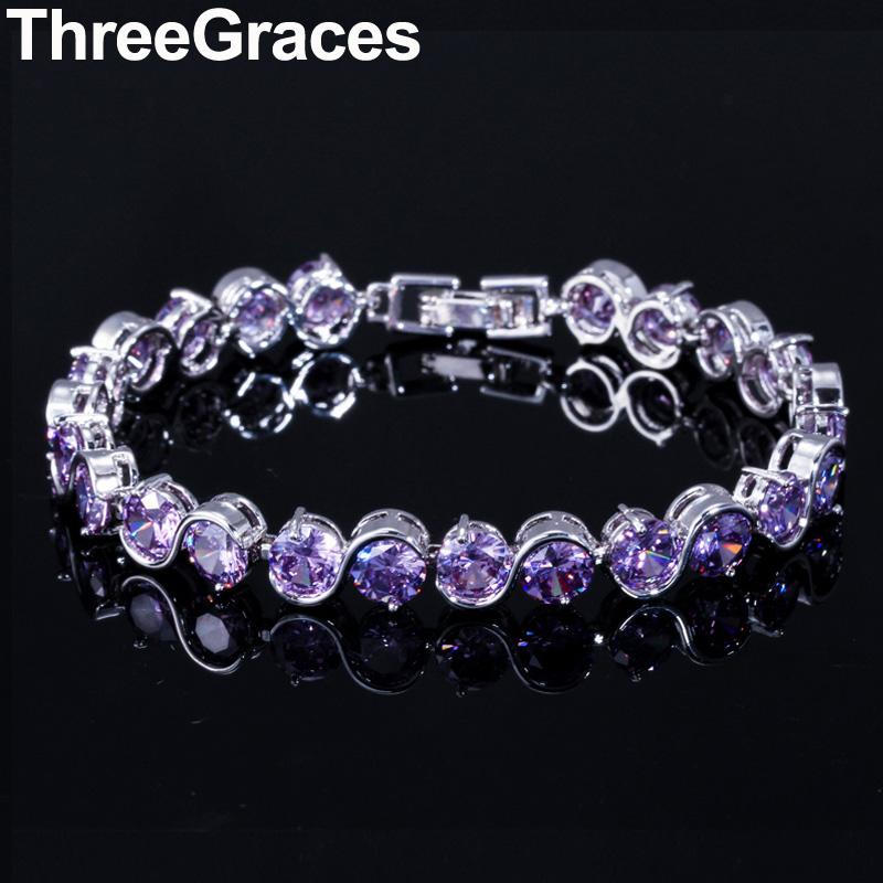 Link, Chain ThreeGraces 2021 Trendy Link Round Austrian Crystal Shiny Natural Purple CZ Stone Women Bracelet Jewelry BR130
Link, Chain ThreeGraces 2021 Trendy Link Round Austrian Crystal Shiny Natural Purple CZ Stone Women Bracelet Jewelry BR130
