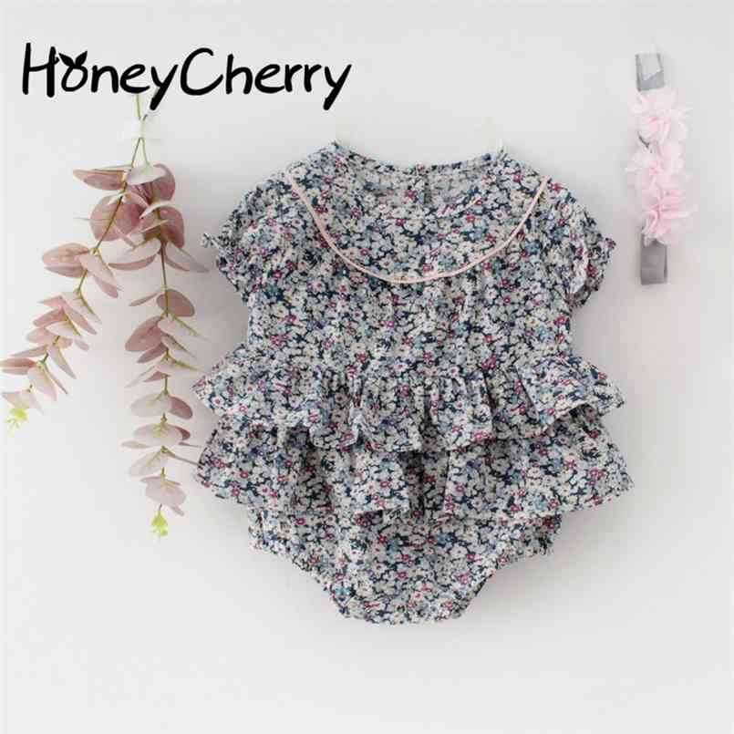 Summer Baby Bodysuit Children's Clothes Girls' Small Floral Cotton Short Sleeve Hardcover Creeper 210702, Multi
Summer Baby Bodysuit Children's Clothes Girls' Small Floral Cotton Short Sleeve Hardcover Creeper 210702, Multi