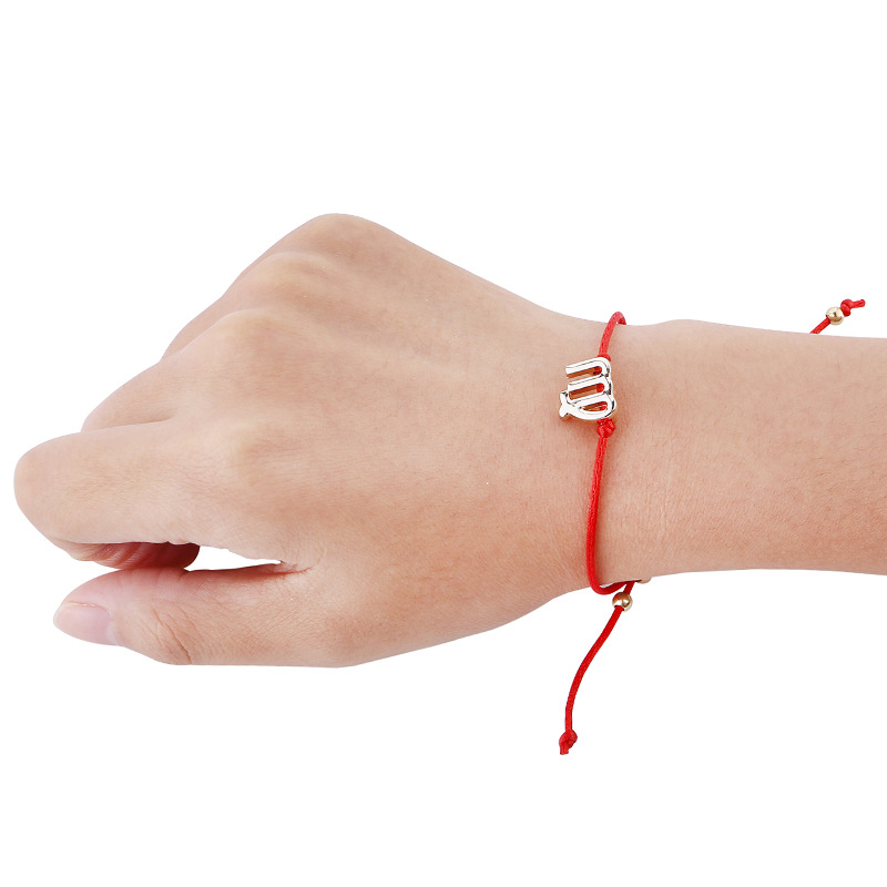 Fashion Twelve Constellations Pendant Bracelet Red Lucky Weaving Rope Chain with Card board Birthday Gift for Women
Fashion Twelve Constellations Pendant Bracelet Red Lucky Weaving Rope Chain with Card board Birthday Gift for Women