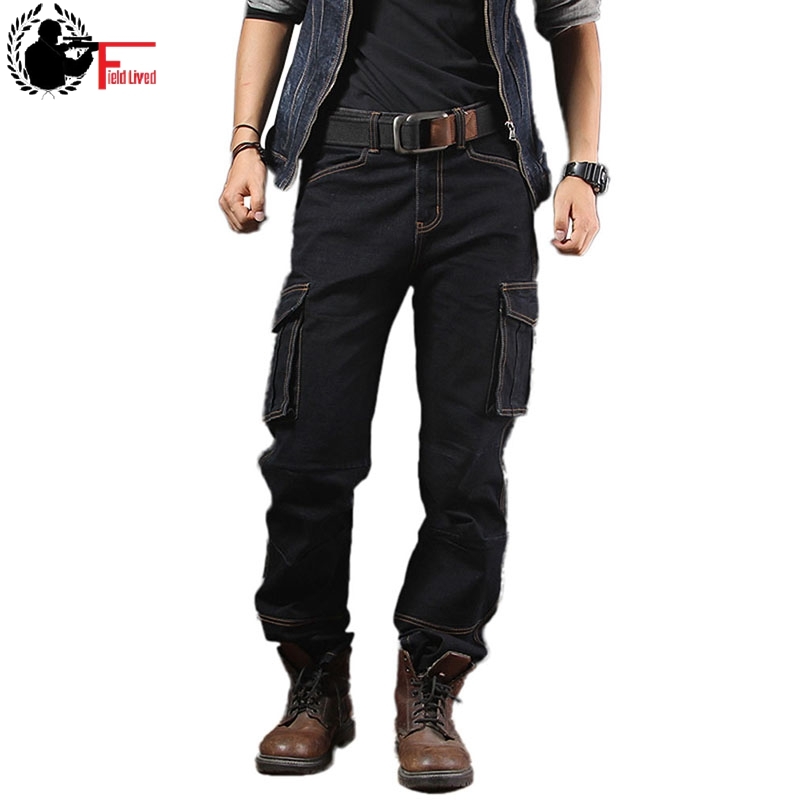 Cargo Jeans Baggy Jeans Mens Casual Loose Workwear Multi Side Pockets Denim Straight Trousers Male Military Army Pants Men Black 210518, Blue
Cargo Jeans Baggy Jeans Mens Casual Loose Workwear Multi Side Pockets Denim Straight Trousers Male Military Army Pants Men Black 210518, Blue
