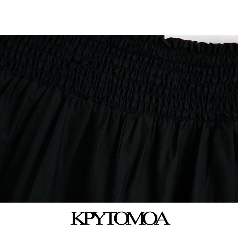 Women Chic Fashion Cutwork Embroidery Hem Pants High Elastic Waist Side Pockets Female Ankle Trousers 210420