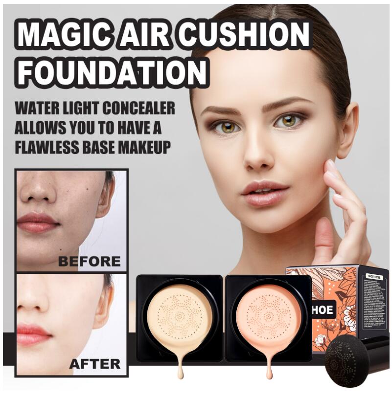 Air Cushion CC Cream Foundation Moisturizing Long Lasting Matte Concealer Light Weight Smoothly Water Proof Makeup Base Liquid Foundation with Mushroom Head от DHgate WW