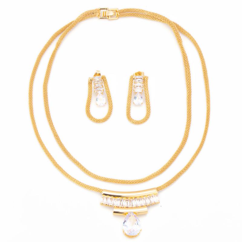 Earrings & Necklace Fashion Jewelry For Women Bohemian Zircon Crystal Layer Set Wedding Party Exaggerate Luxury Quality, Silver
Earrings & Necklace Fashion Jewelry For Women Bohemian Zircon Crystal Layer Set Wedding Party Exaggerate Luxury Quality, Silver