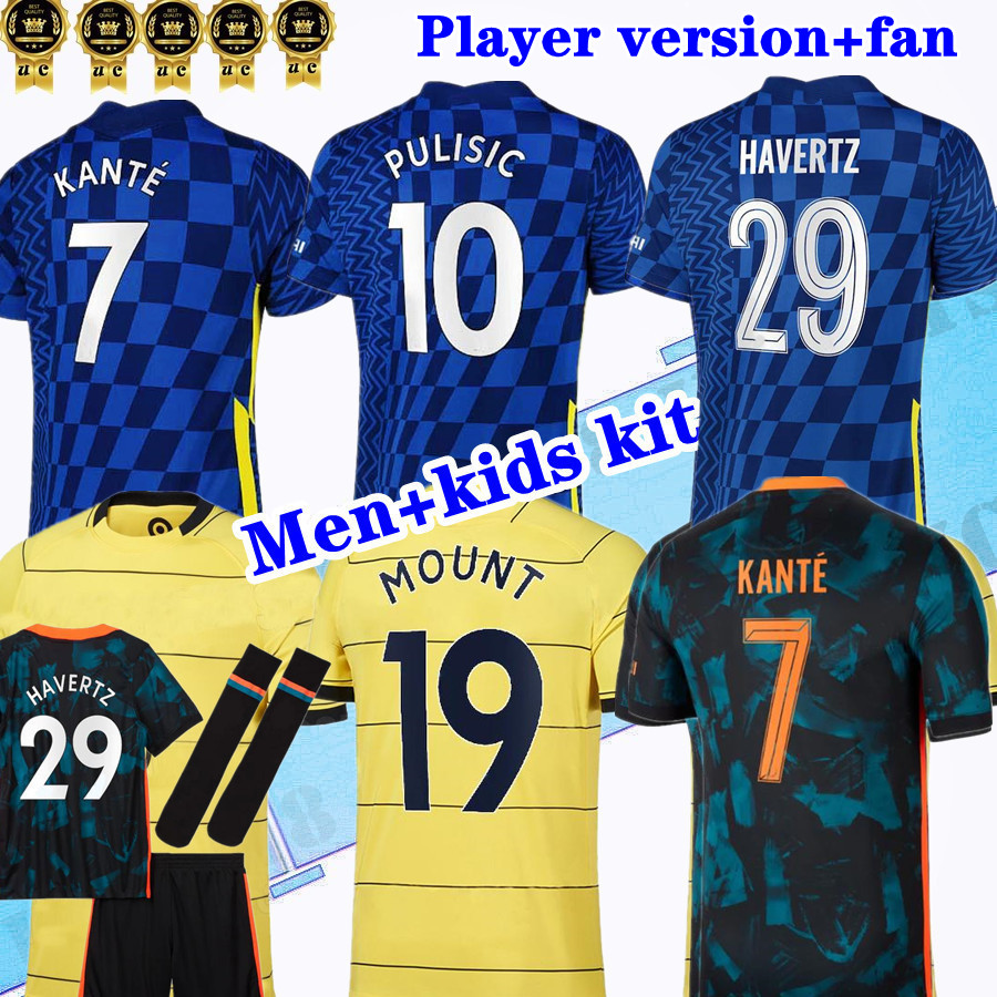 Size:S-3XL 21 22 home Soccer Jerseys KANTE MOUNT WERNER HAVERTZ WELL CHE Blue Legion 2021 2022 PULISIC away yellow Football Shirt Men Kids set Kits sock Player version, Kids kit home
Size:S-3XL 21 22 home Soccer Jerseys KANTE MOUNT WERNER HAVERTZ WELL CHE Blue Legion 2021 2022 PULISIC away yellow Football Shirt Men Kids set Kits sock Player version, Kids kit home