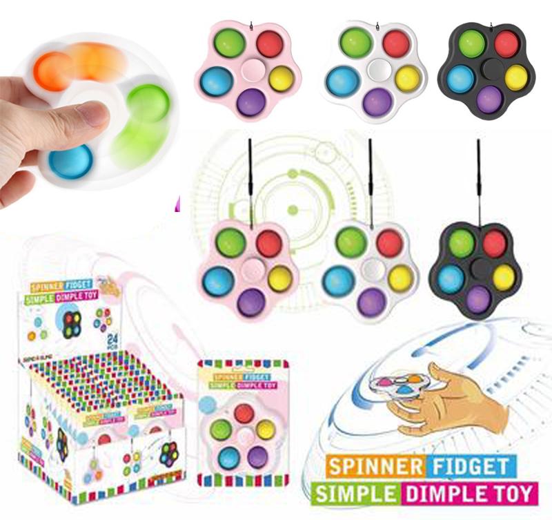 Finger Fidget Spinner Toys Pop Push Flip Spinning Fidgets Toy