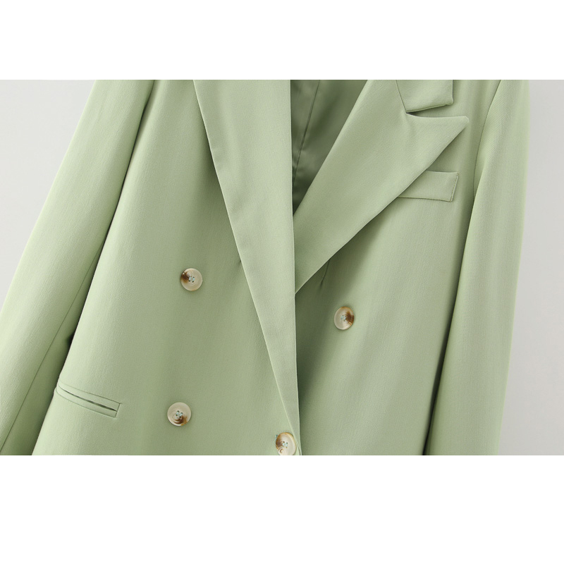 Autumn Women's Chic Coat Small Suit Harbor Wind Long Temperament Loose Casual Fashion Suit Jacket Female 210507