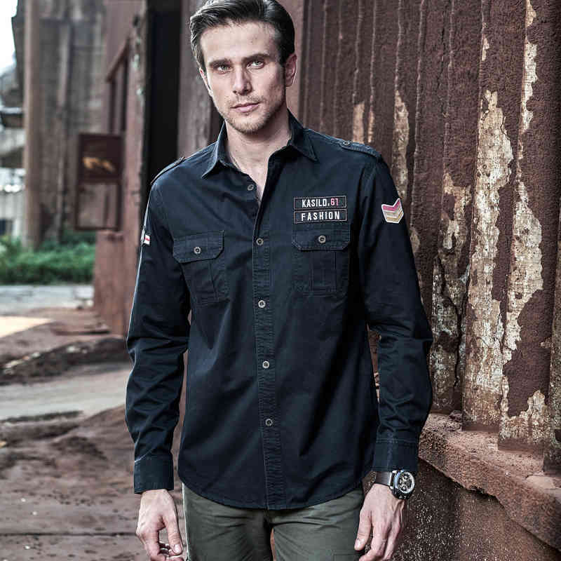 Tactical Shirts Bomber Clothes Men Military Style Work Clothes Air Force Pilot Cargo Airborne Clothing Long Sleeved Shirts Male 210518, Dark khaki
Tactical Shirts Bomber Clothes Men Military Style Work Clothes Air Force Pilot Cargo Airborne Clothing Long Sleeved Shirts Male 210518, Dark khaki
