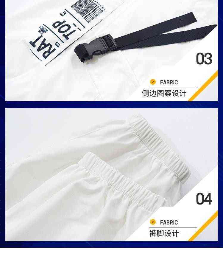 Man Pants Fashion Streetwear Stitching Color Joggers Hip Hop Long Pants Men Elastic Waist Cargo Pants 211112