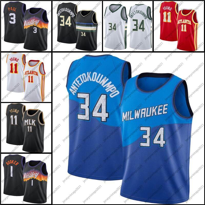 2021 New Giannis 34 Antetokounmpo Jersey 1 Booker Chris 3 Paul Trae 11 Young Basketball Jersey 100% Stitched Size S-2XL, As7
2021 New Giannis 34 Antetokounmpo Jersey 1 Booker Chris 3 Paul Trae 11 Young Basketball Jersey 100% Stitched Size S-2XL, As7