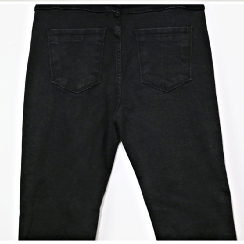 Black Ripped Holes High Waist Spring Summer Stretch Denim Pants Women Skinny Capris Female Pencil Jeans 10399 210417