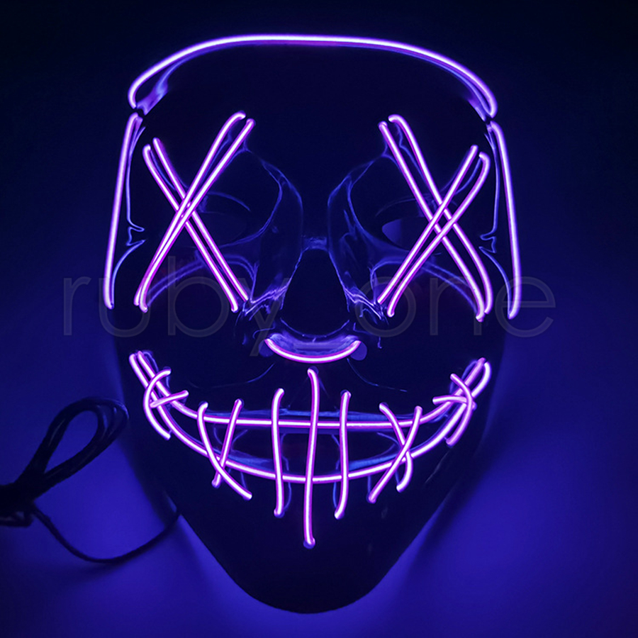 Halloween Mask LED Light Up Funny Masks The Purge Election Year Great Festival Cosplay Costume Supplies Party Mask RRA4331